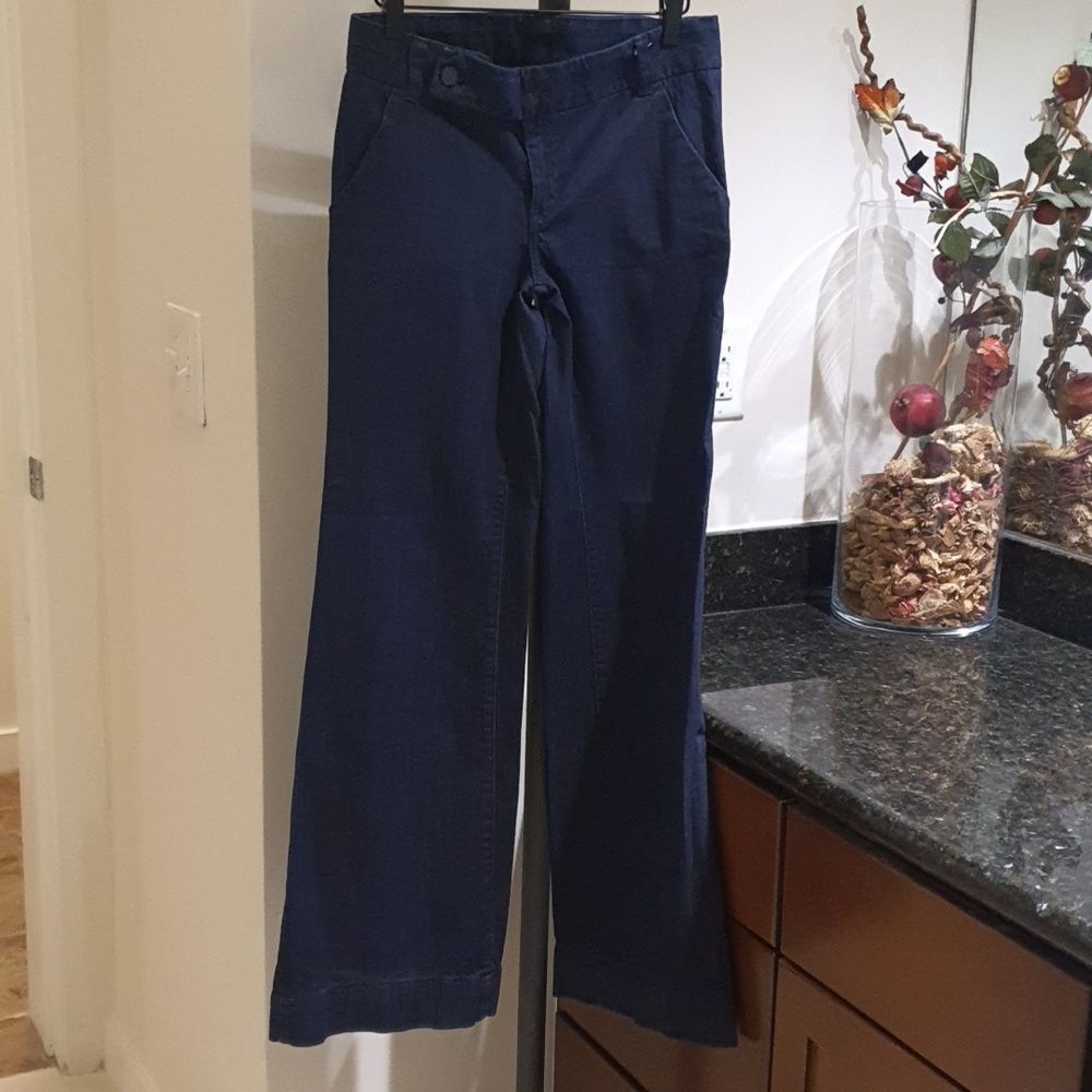 Tory Burch Flare Jeans Womens Size 27 Black Mid Rise Stretch Denim Bell Bottom